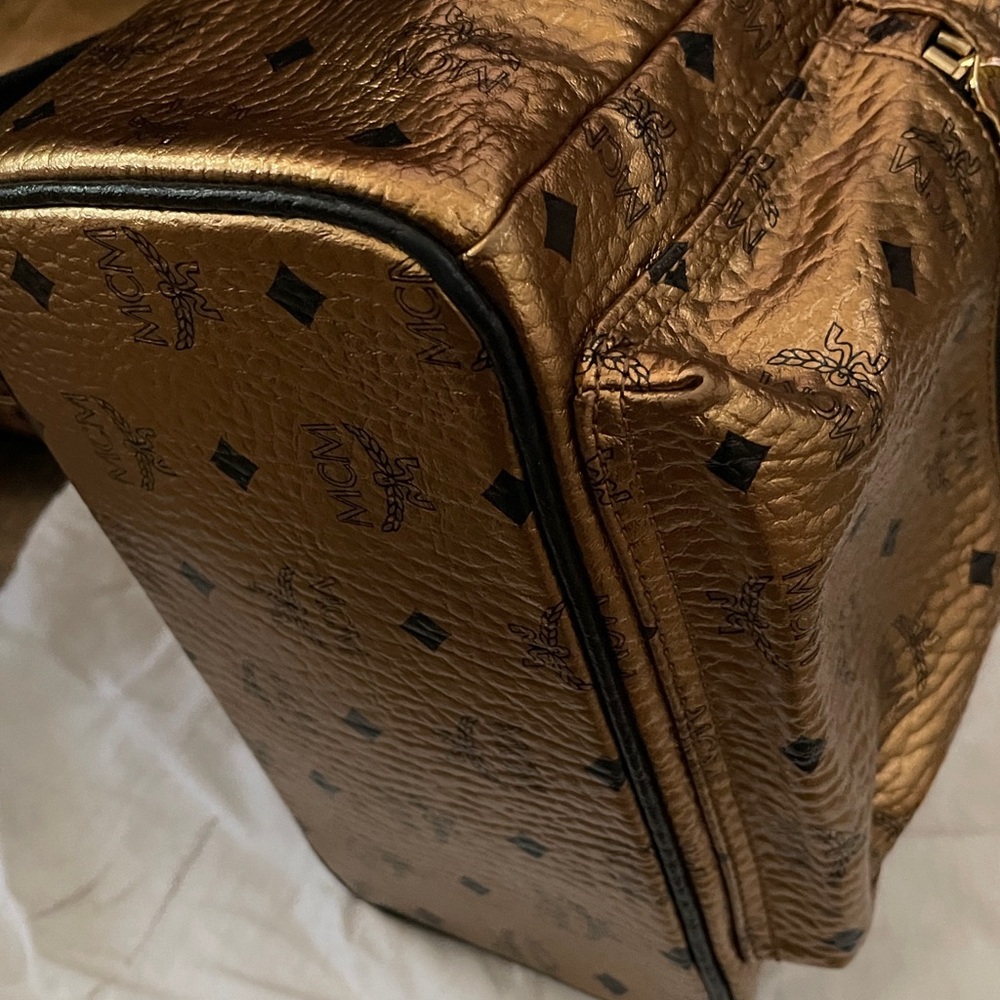 Mcm Gold Small Backpack - image 7